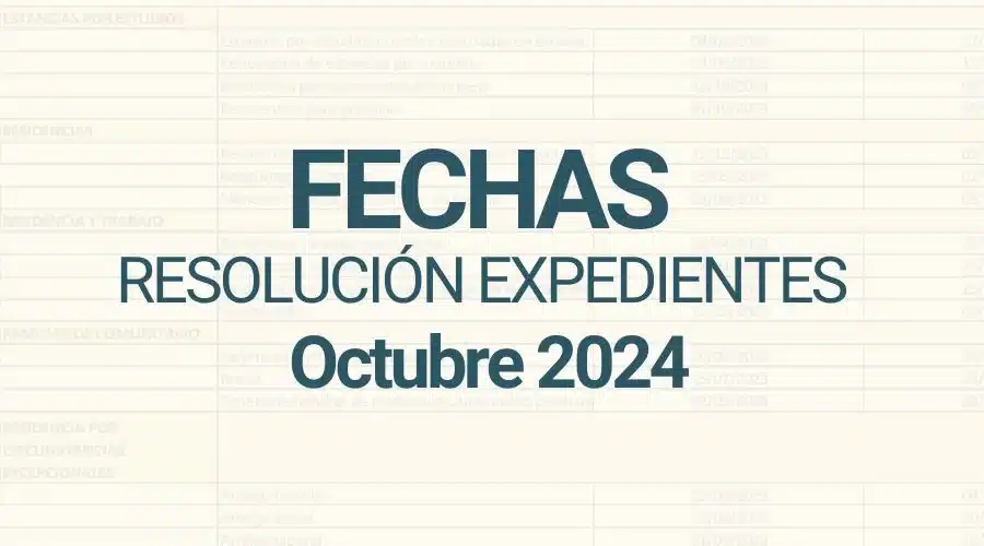 Fechas extranjería octubre